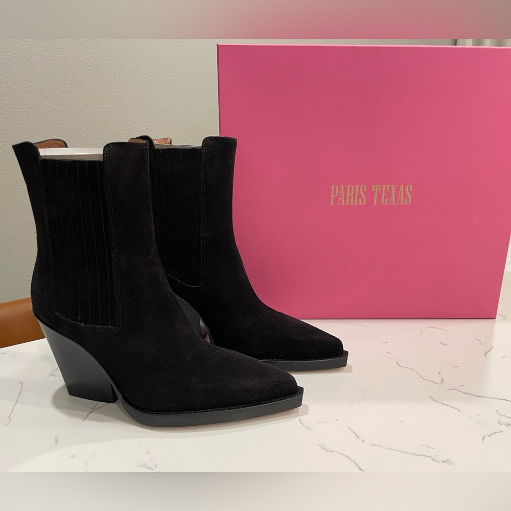 PARIS TEXAS Dallas Ankle Boot in Black NEW IN BOX Size 36